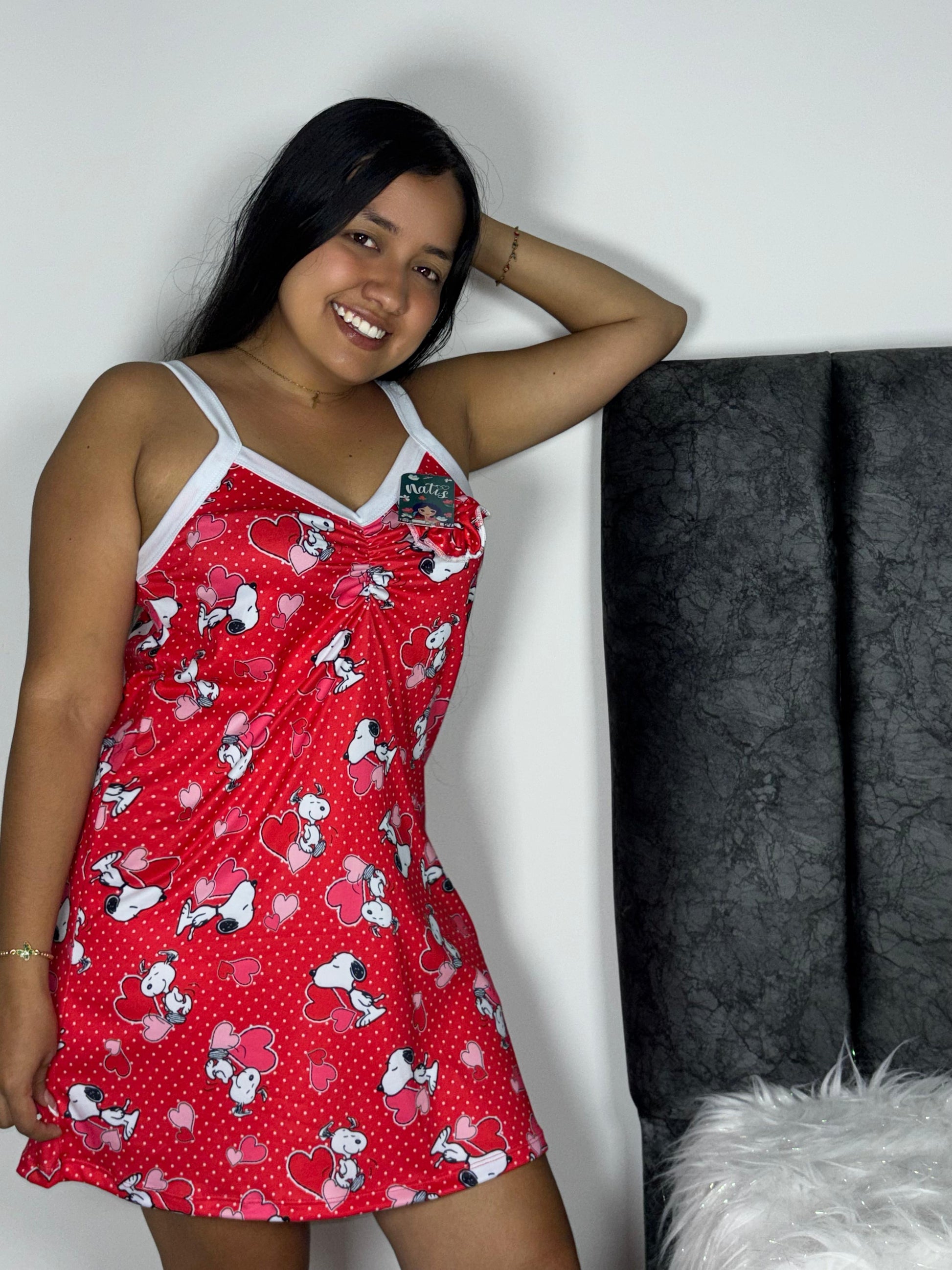Bata de snoppy en rojo