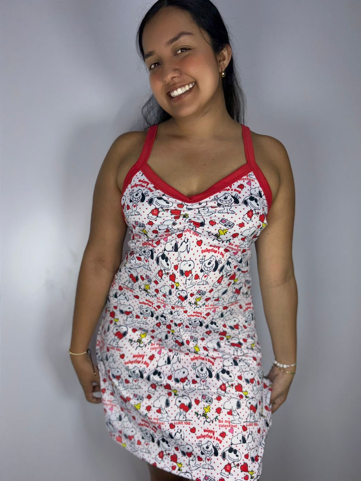Bata de snoppy en blanco